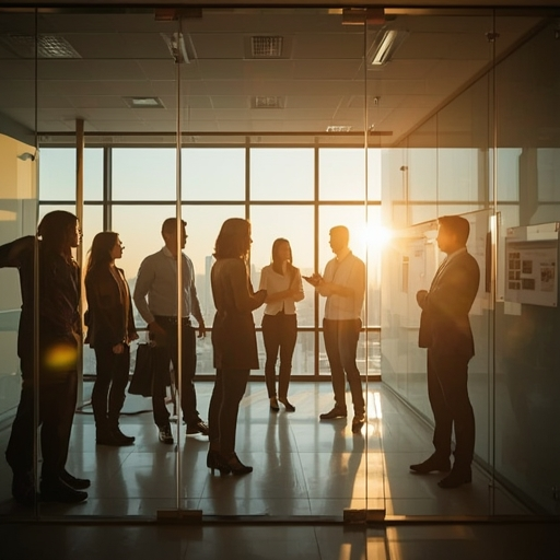 Marketing professionals collaborating on digital advertising strategy